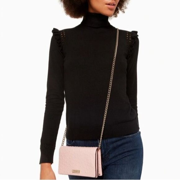 Kate Spade Alexander Avenue Isabeli Ostrich Crossbody Chain Bag Clutch - Picture 14 of 14